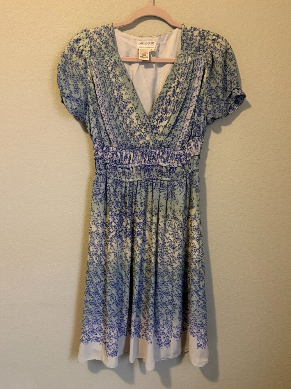 Max Studio Specialty Products blue V-neck dress | Size S
